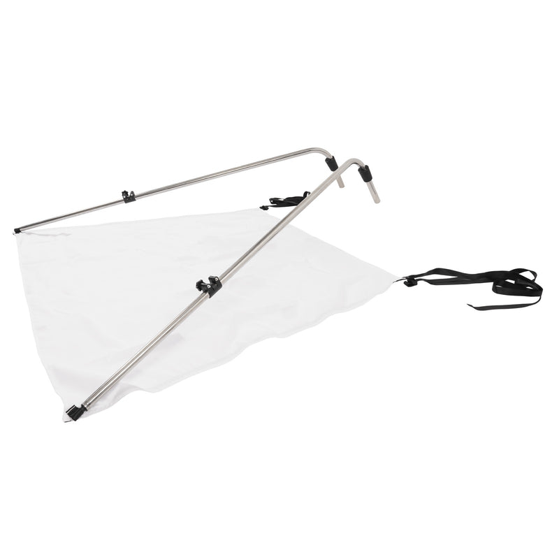 White Boat Sun Shade 304 Stainless Steel Fabric Canopy for Universal Boat