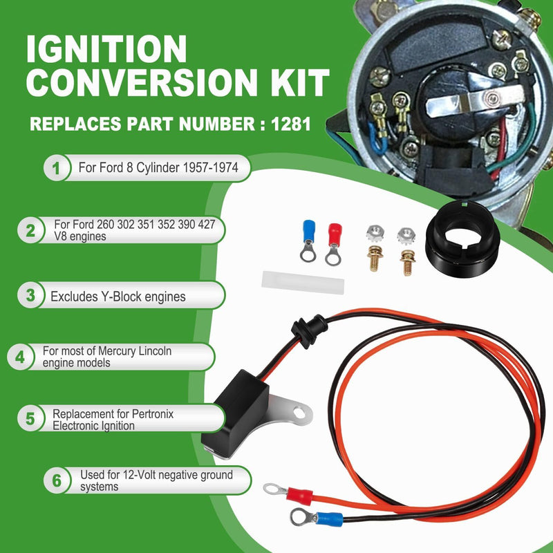 1281 Ignition Points-to-Electronic Conversion Ignitor for Pertronix for Ford V8