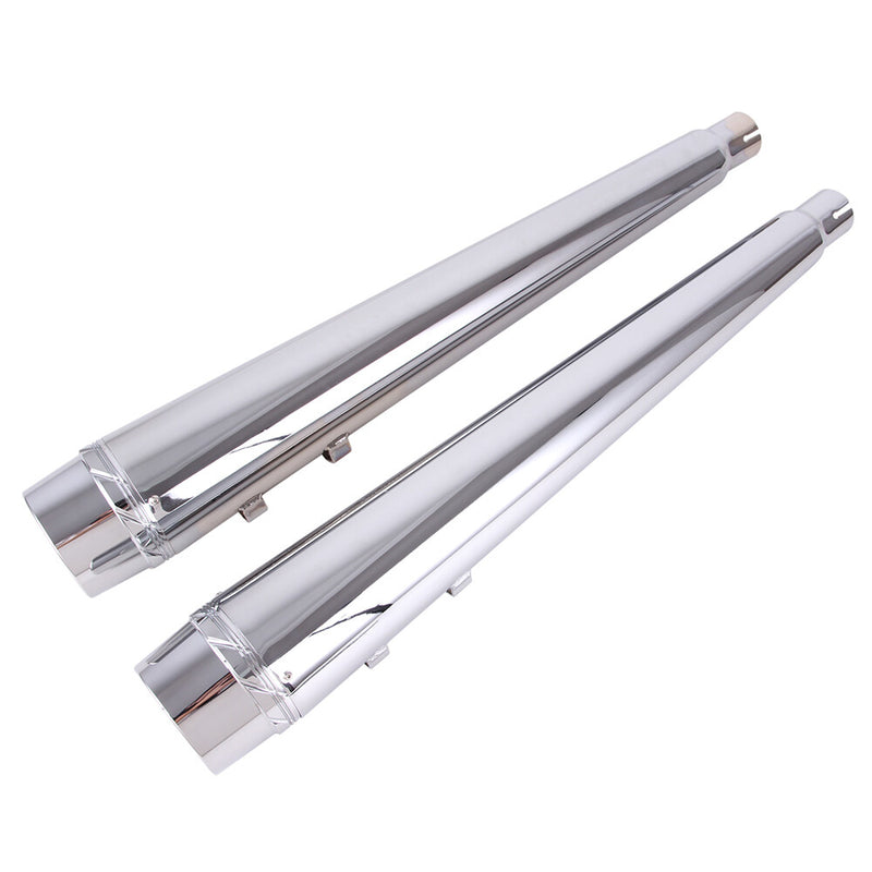 4" Chrome Slip On Mufflers Exhaust Pipe Dual for Harley Touring King Glide 95-16