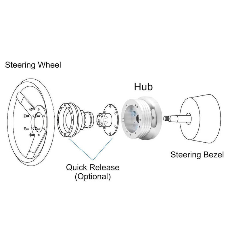 5 & 6 Hole Steering Wheel Hub Adapter for GM Chevy Flaming River Ididit Black