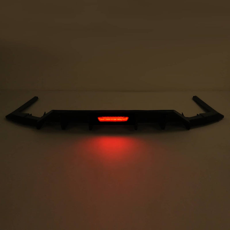DURAFORCE Rear Bumper Diffuser LED Brake Light Gloss Black for Hyundai Elantra 2021-23