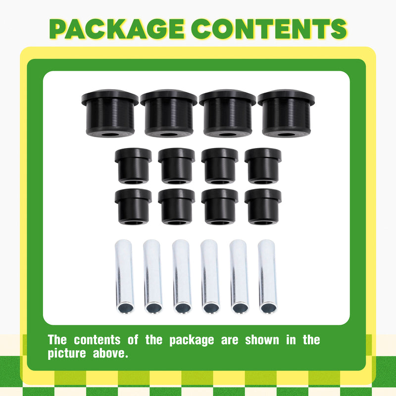 Rear Leaf Spring Bushing Kit 18PCS for EZGO RXV 2008-Up Gas & Electric Golf Cart