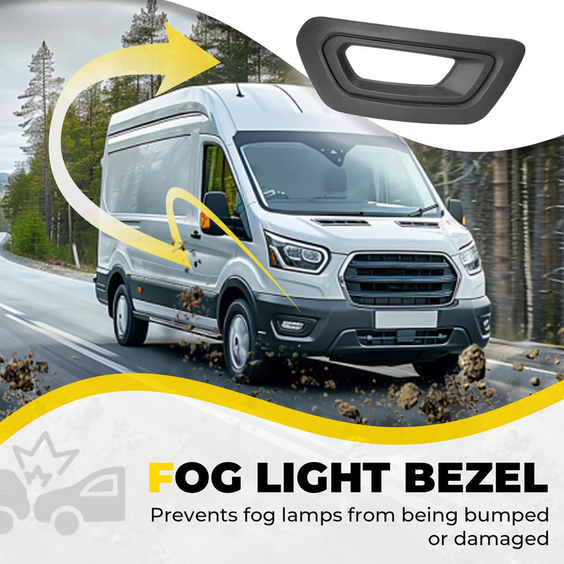 Fog Light Lamp Covers Bezels Black for Ford Transit 2020-25 Van Left Right Side