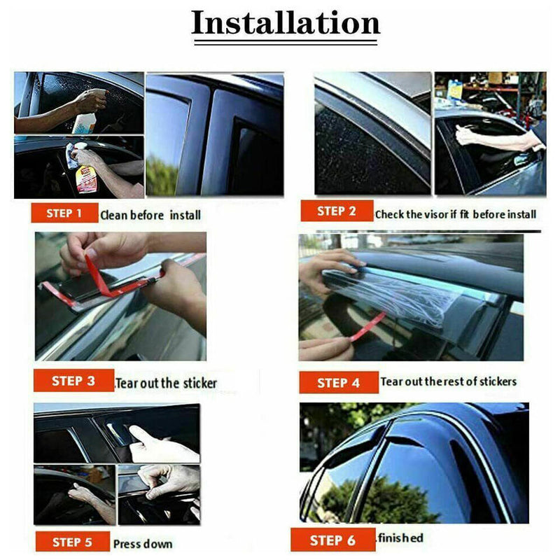Window Visors Rain Guards for Honda Accord 2018-2022 3D Wavy Mugen Style