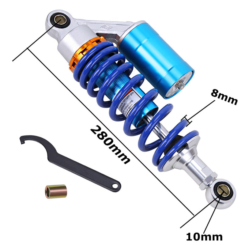 Set of 2 11" 280mm ATV Motorcycle Rear Air Shocks Absorber for TTR90 CRF70