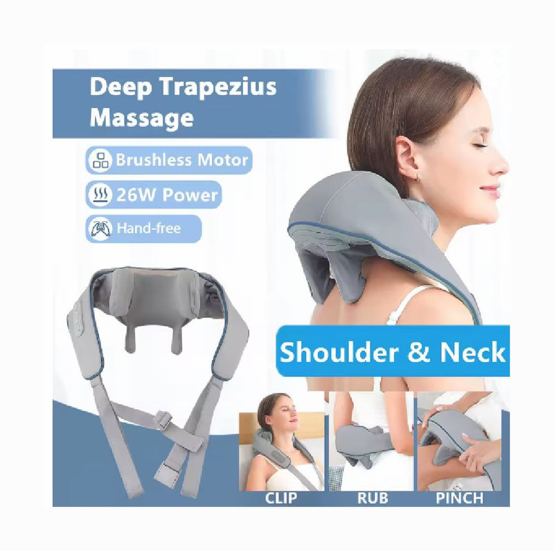 Cordless Neck Massager Heat 6D Shiatsu for Neck Shoulder Deep Tissue Back