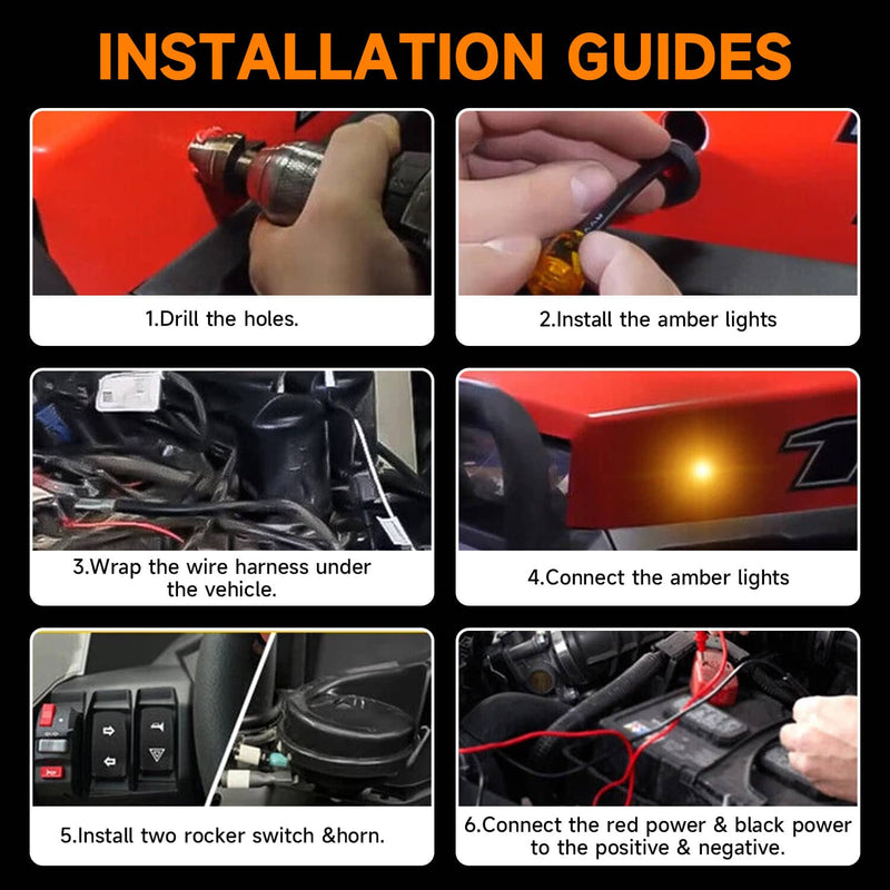 Plug & Play Turn Signal Horn Street Legal Kit for Can-Am Defender HD5/7/8/9/10