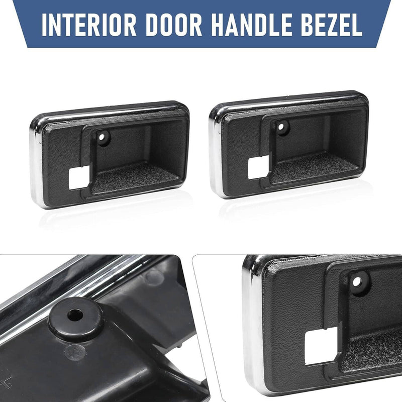 Interior Door Handle Bezel Cup Set for Firebird Trans Am Camaro 1976-1981
