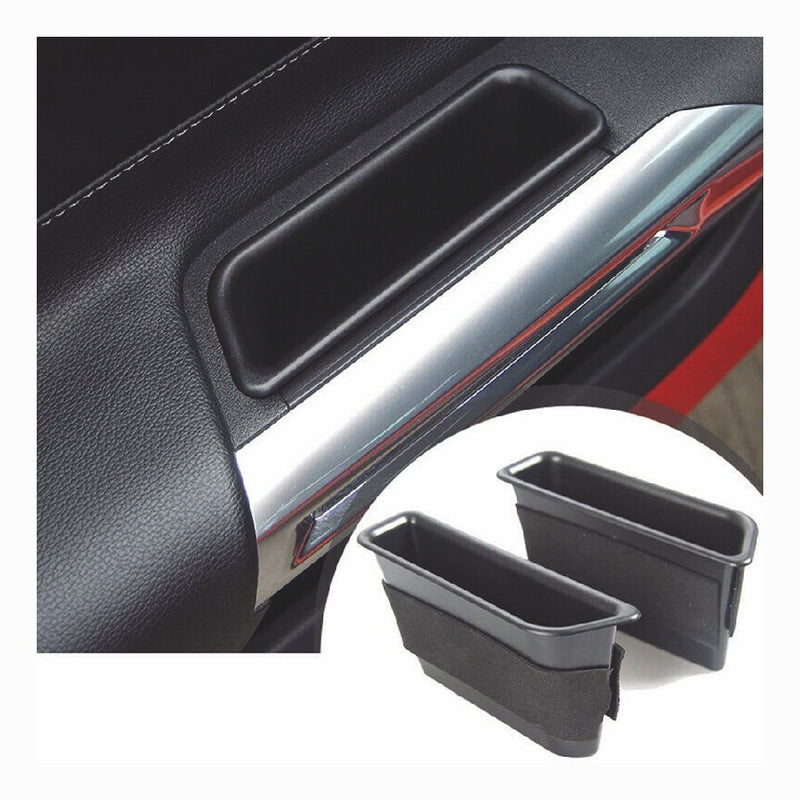 2pcs Inner Side Door Handle Storage Box Cover for Ford Mustang 2015+ Accessories
