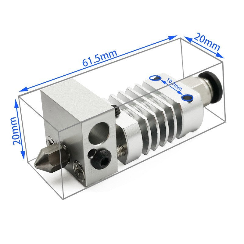 2Pcs Metal Hotend Hot End Extruder for Ender 3 5 Pro CR10 CR10S CR20 All Upgrade