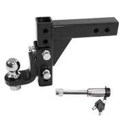 DURAFORCE 2" Receiver Trailer Hitch Ball Mount 9-1/2" Drop Tow Adjustable 7500lb