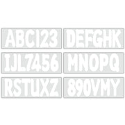 DURAFORCE Marine Boat White Sticker Decal A-Z Letters And 0-9 Numbers 3" 4 Sets