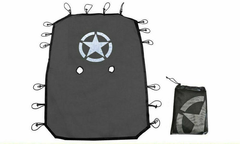 Mesh Sun Shade Top with Star for Jeep Wrangler JK JKU Unlimited Rubicon Sahara