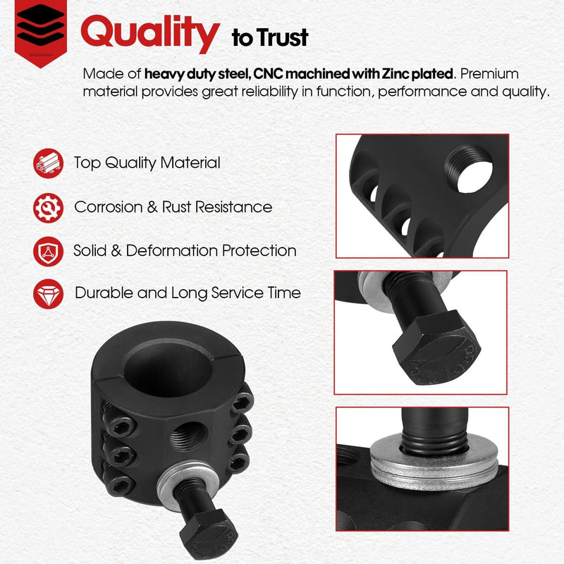 Steering Stabilizer Tie Rod Clamp 1-3/8" for Jeep Wrangler JK TJ XJ ZJ MJ 07-18
