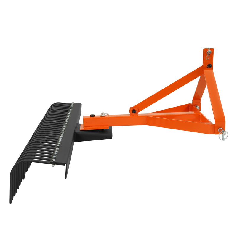 3 Point Landscape Rock Rake for Category 1 Tractor 60'' Gravel Lawn Attachment