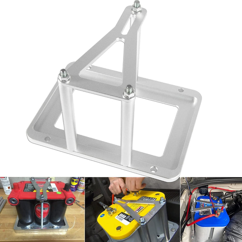 Billet Aluminum Car Battery Tray Hold Down Trunk Relocation Racing Mount