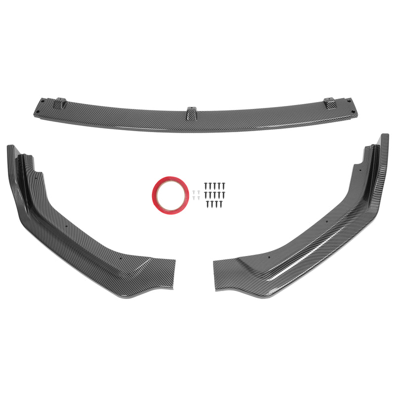 Carbon Fiber Color Front Bumper Lip Splitter for Infiniti 2018-24 Q50 Luxe Base