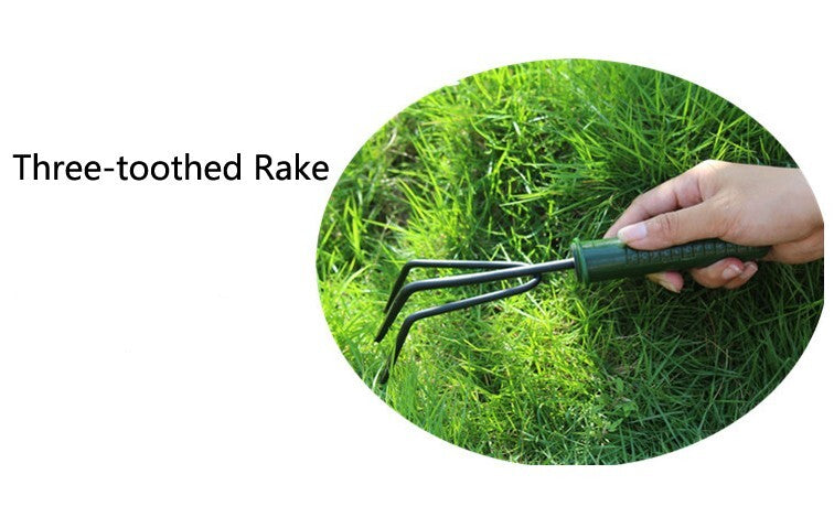 4Pcs Garden Tools Set Trowel Rake Shovel Heavy Duty Metal Outdoor Ergonomic Kit