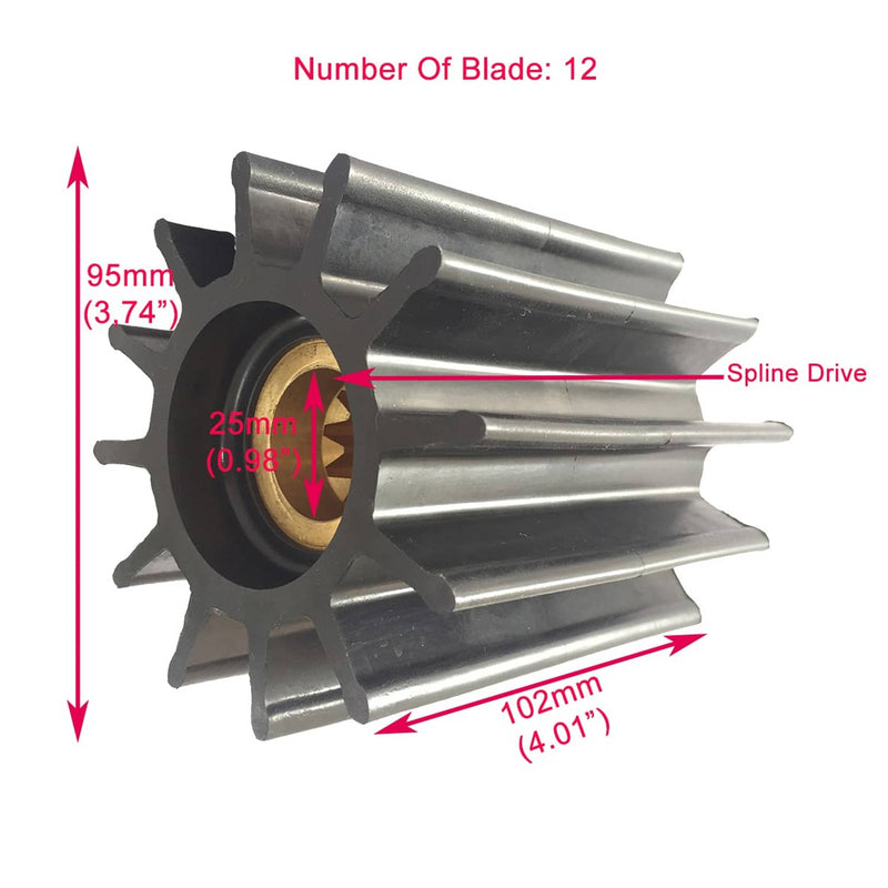 DURAFORCE 29000K Water Pump Impeller for Sherwood for CEF for Caterpillar 2988388 2 Pieces