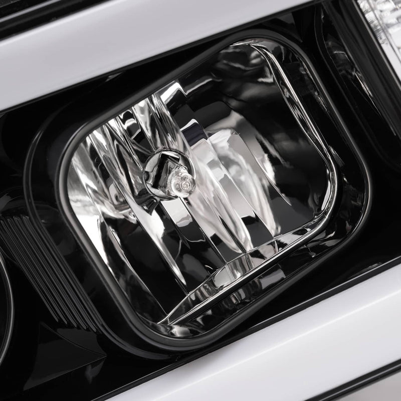 DURAFORCE DOT LED Tube Projector Headlights for Dodge Charger 2006-2010 Black