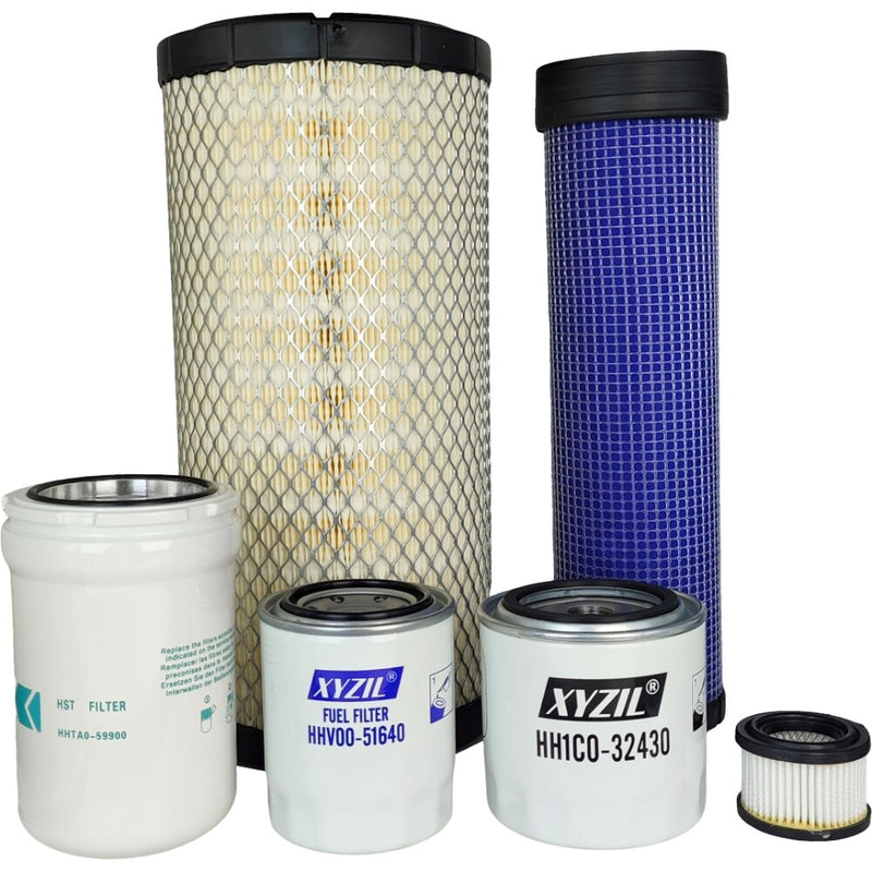 Complete Maintenance Filter Kit for Kubota SVL95-2SC SVL95-2S S/N 32601 & Below