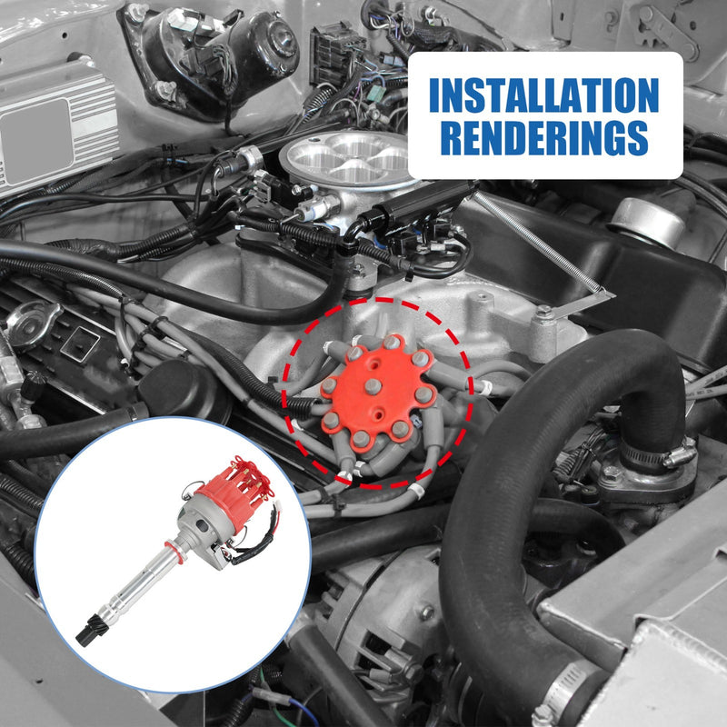 R2R Ignition Distributor with Cap Rotor for Chevy SBC BBC 283 305 327 350 454 V8