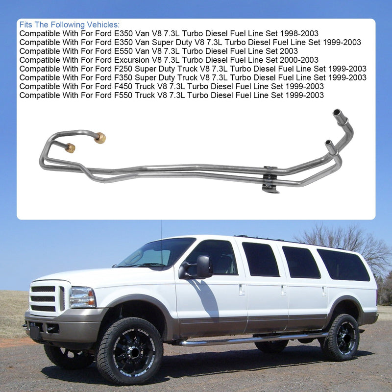 Diesel Fuel Supply Return Line Assembly for Ford Powerstroke 7.3L 1998-2003