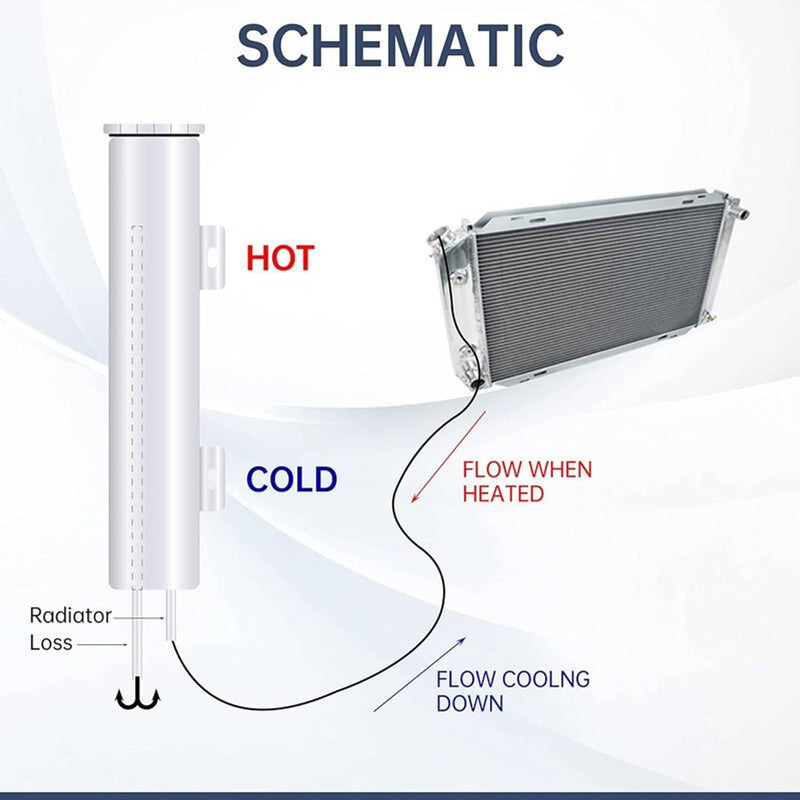 50OZ 3" x 16" Polished Stainless Steel Radiator Coolant Overflow Catch Puke Tank