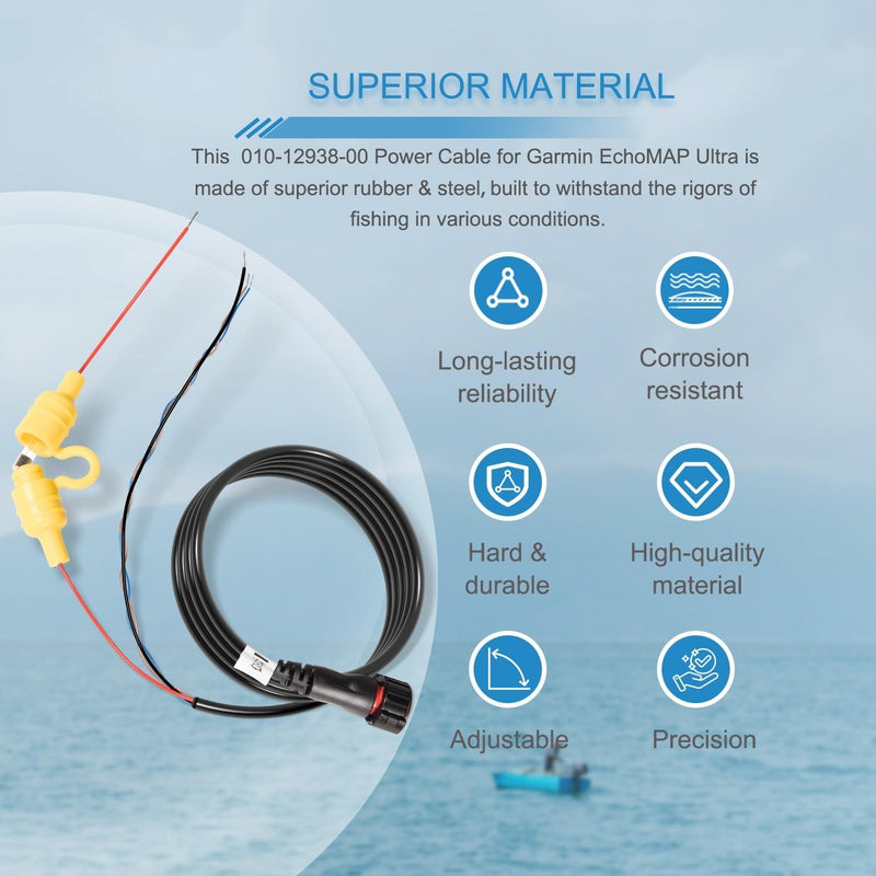 010-12938-00 Power Cable 4-Pin for Garmin EchoMAP Ultra 2 102 106 122 126sv