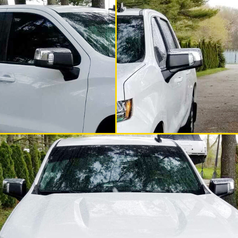 Chrome Replacement Mirror Cap Covers for Chevy Silverado 1500 2019-2024 Pickup