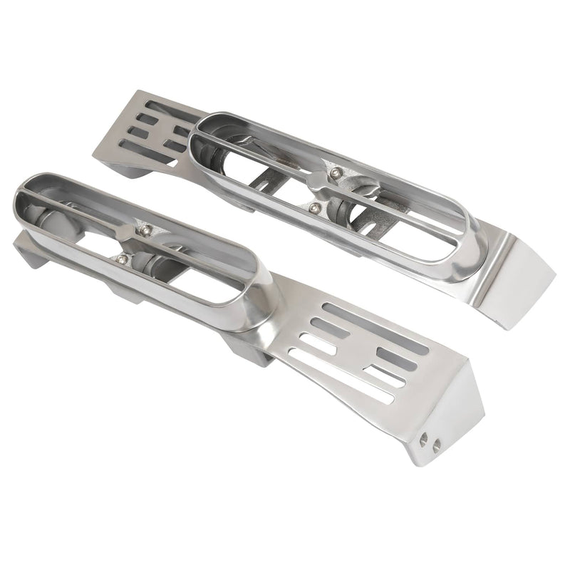DURAFORCE Silver Front Fender Light Bracket Double JJ Blinker Bar for Peterbilt 389 388