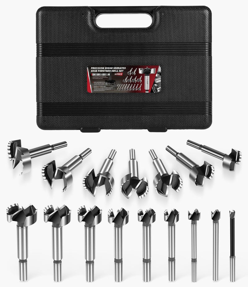 1/4" To 2-1/8" Forstner Bit Set for Woodworking Drill Press Handheld Drills