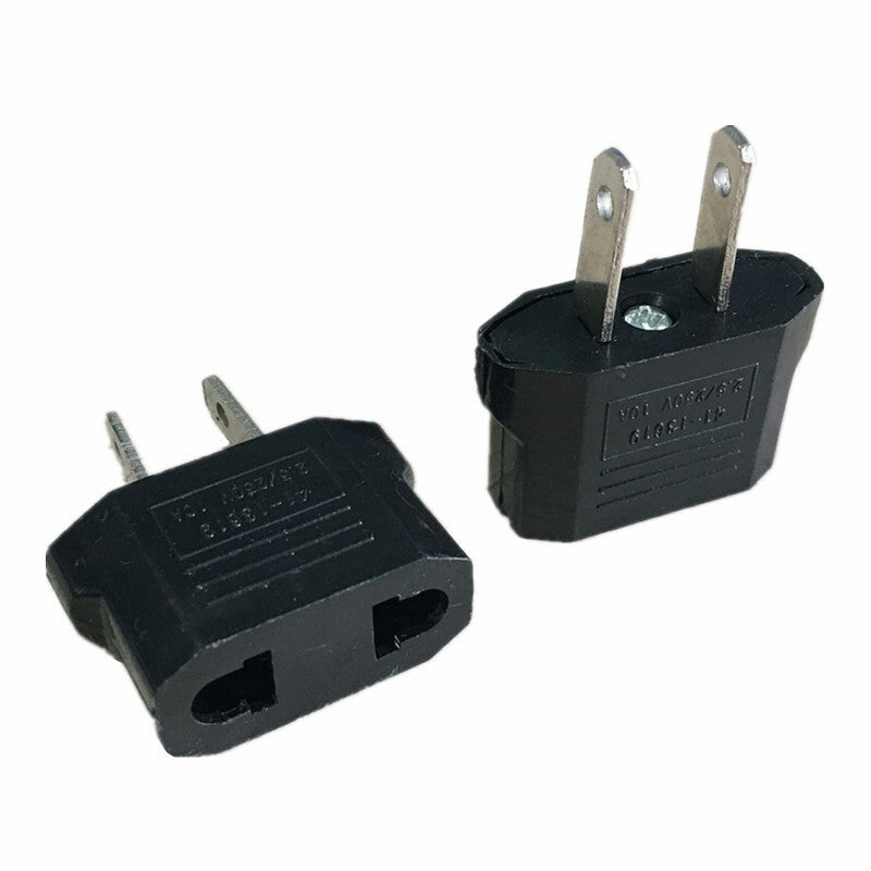12 Pack EU Europe to US USA Power Jack Wall Plug Converter Travel Adapter
