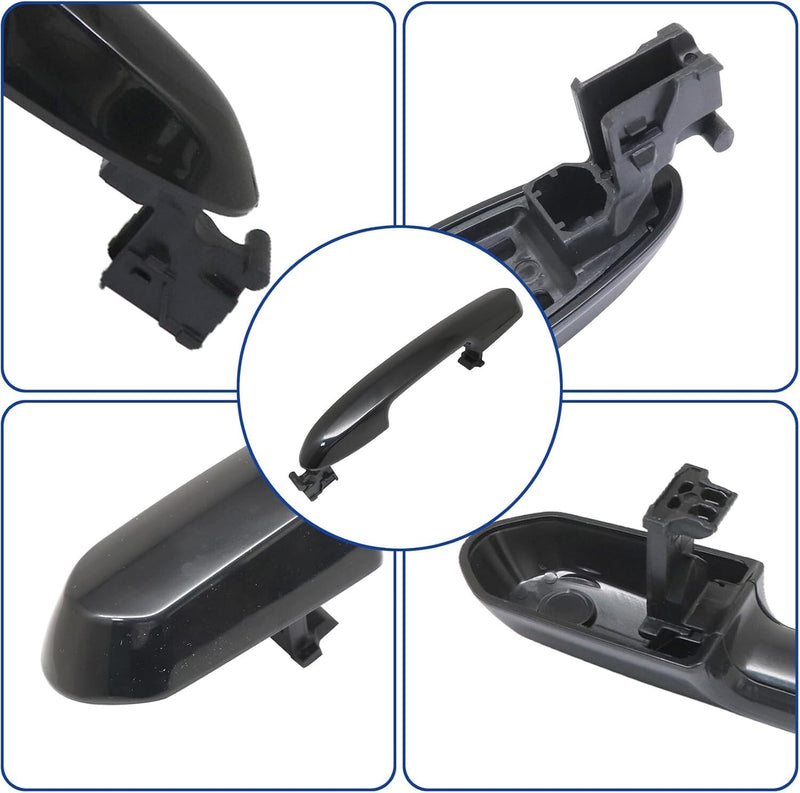 Rear Driver Passenger Side Exterior Door Handle Black for Toyota Rav4 2017-23 EK