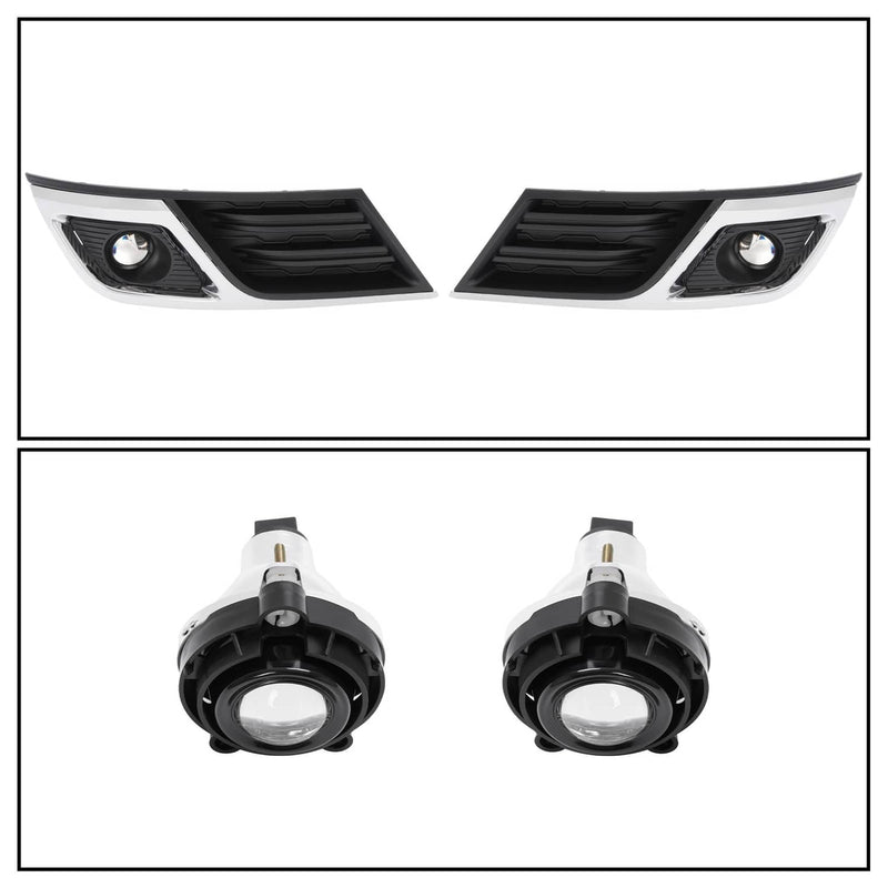 DURAFORCE Driving Fog Lights With Bezels for Chevrolet Traverse 2013-2017 Left Right