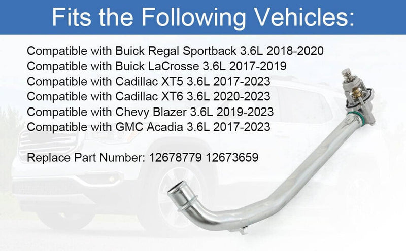 Thermostat Housing Assembly for 2017-2023 Cadillac XT5 XT6 GMC Acadia 3.6L