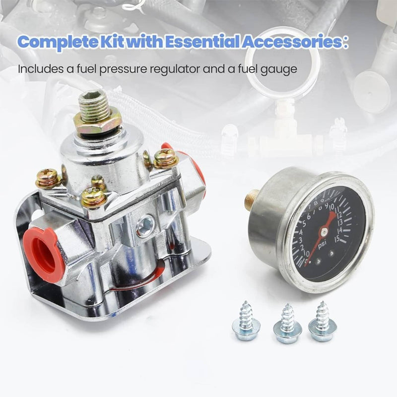 12-804 Low Fuel Pressure Regulator Gauge for Carburetor Carb Quick Fuel