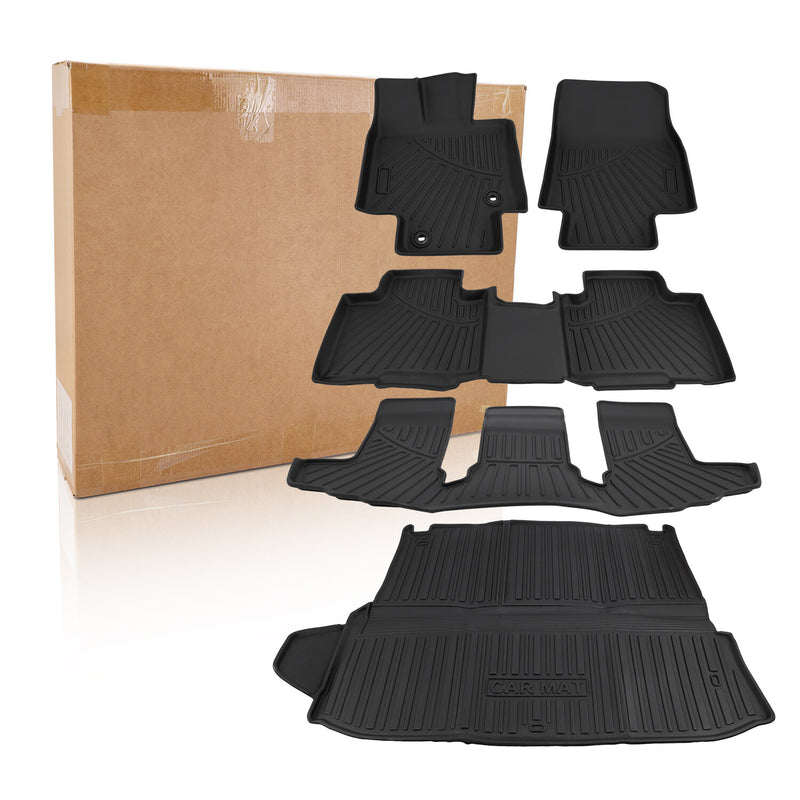 3 Row Floor Mats Rear Trunk Cargo Liner for Toyota Highlander 2020-2025 7 Seat