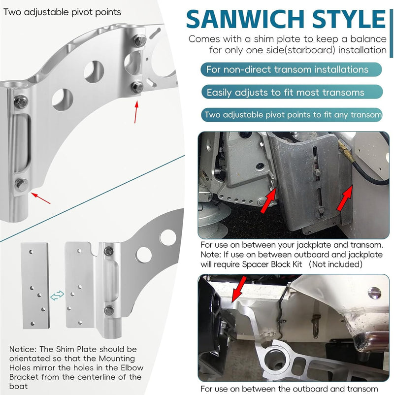 1810303 Talon Sandwich Adapter Bracket Heavy Duty Mount for Starboard