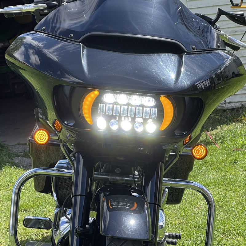 LED Headlight Running Turn Signal DRL Kit for Harley Road Glide 2015-2024