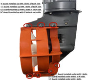 DURAFORCE 11 Inch Orange Propeller Safety Guard for 25-35 HP Outboard Engine