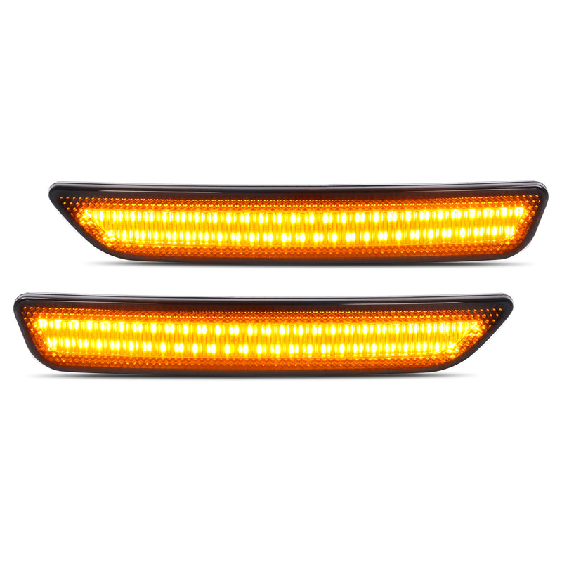 LED Bumper Side Marker Light Smoke Lens Amber for Ford Mustang 2010-2014 2X