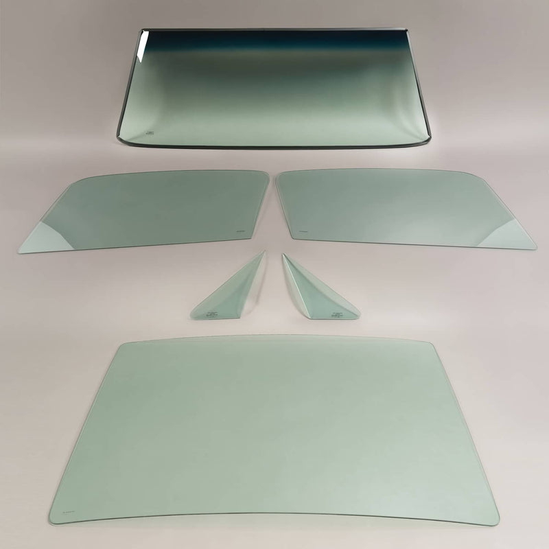 DURAFORCE Glass Windshield Vent Door Back Green Windows for Ford Mustang Fastback 1967-68