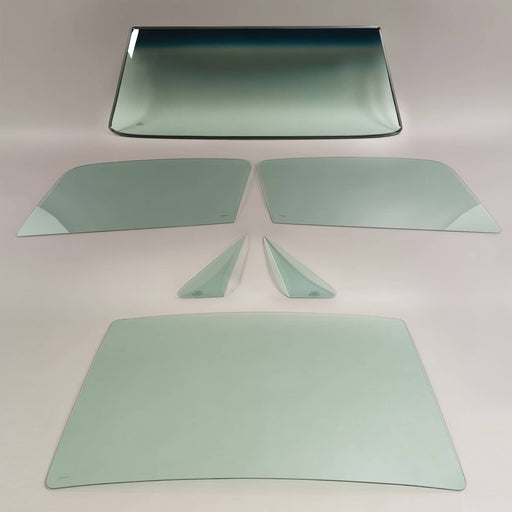 DURAFORCE Glass Windshield Vent Door Back Green Windows for Ford Mustang Fastback 1967-68
