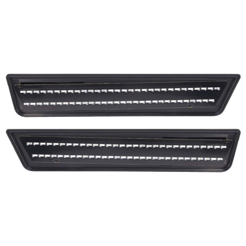 White/Smoke Rear Bumper LED Side Marker Lights for Dodge Charger 2011-2014 Pair