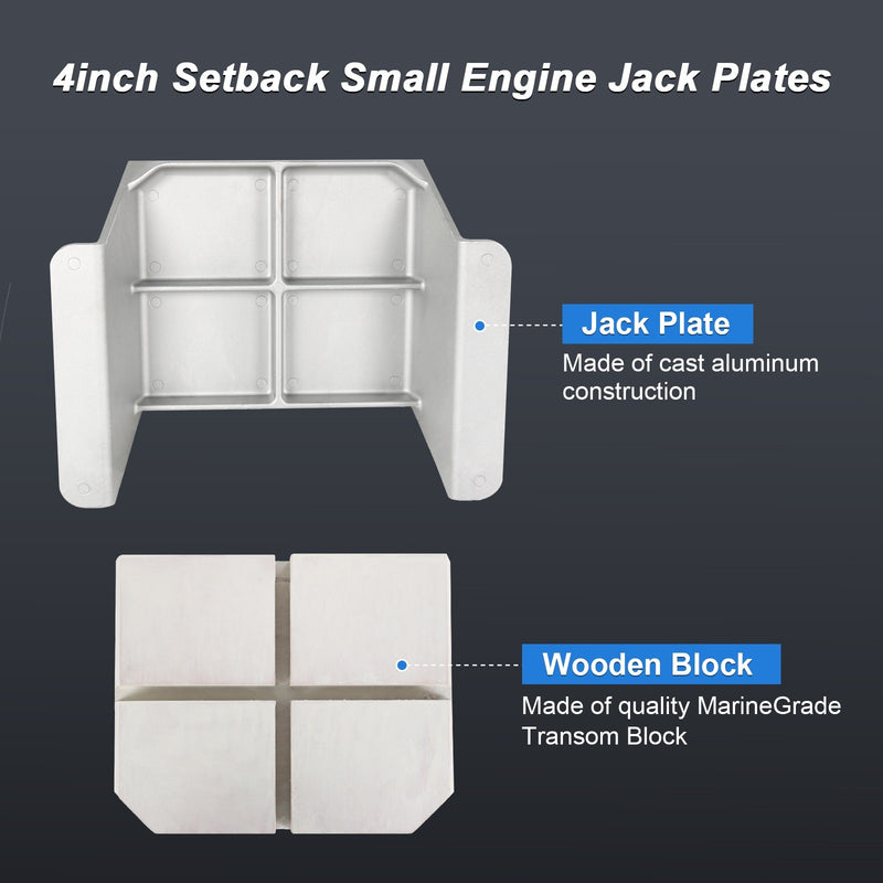 MJ-1-DP Jack Plate 4'' Setback Small Engine for Outboard Up to 35HP