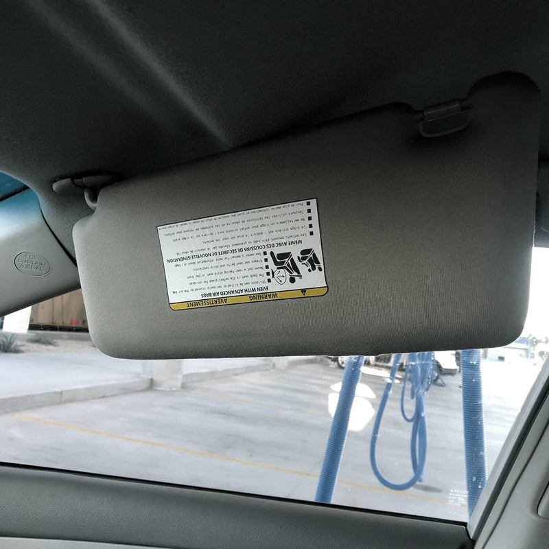 DURAFORCE Sun Visor Left & Right Side With Sunroof Gray for Toyota Camry 2007-2011 Pair