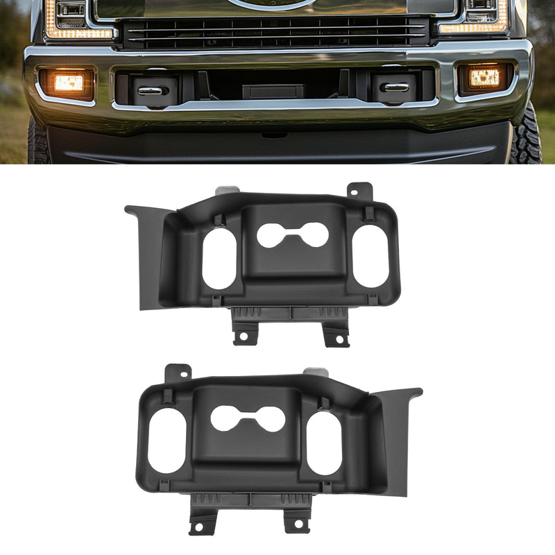 LH RH Front Bumper Tow Hook Trim Cover Panel for Ford Super Duty 17-19 Pair