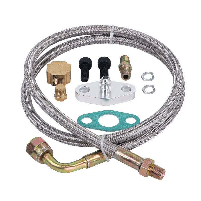 41" Turbo Oil Feed Line Kit for T3 T4 T60 T61 T70 AN4 90 Degree