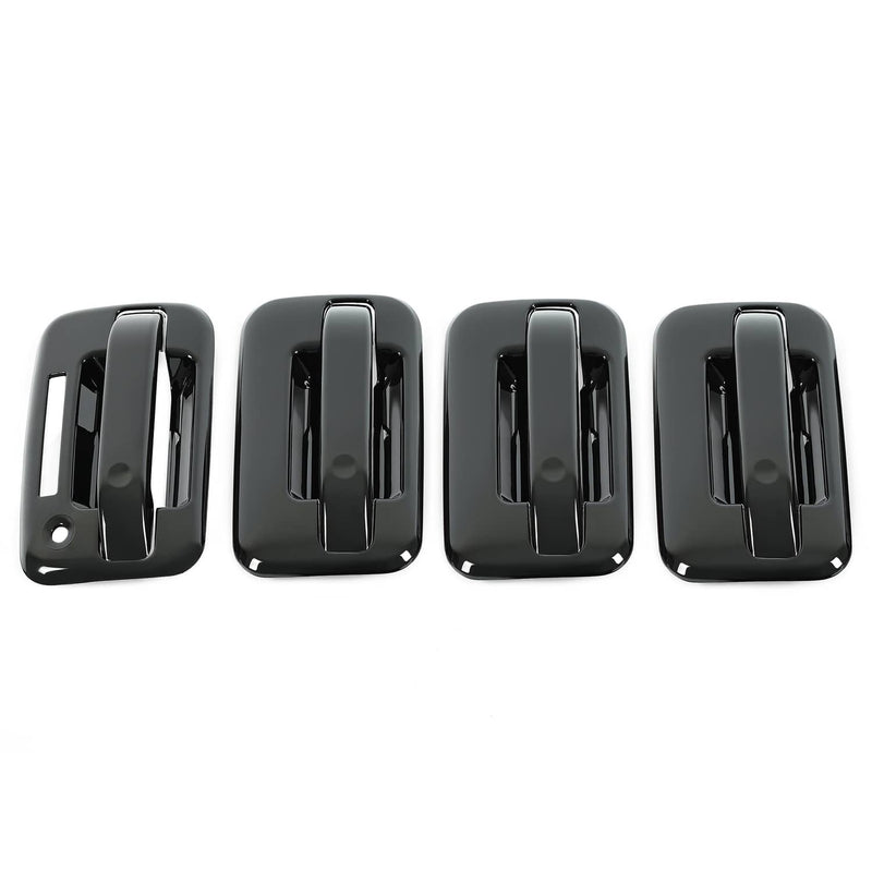 DURAFORCE Black Painted Door Handle Covers with Keypad for Ford F150 Crew Cab 2004-2014